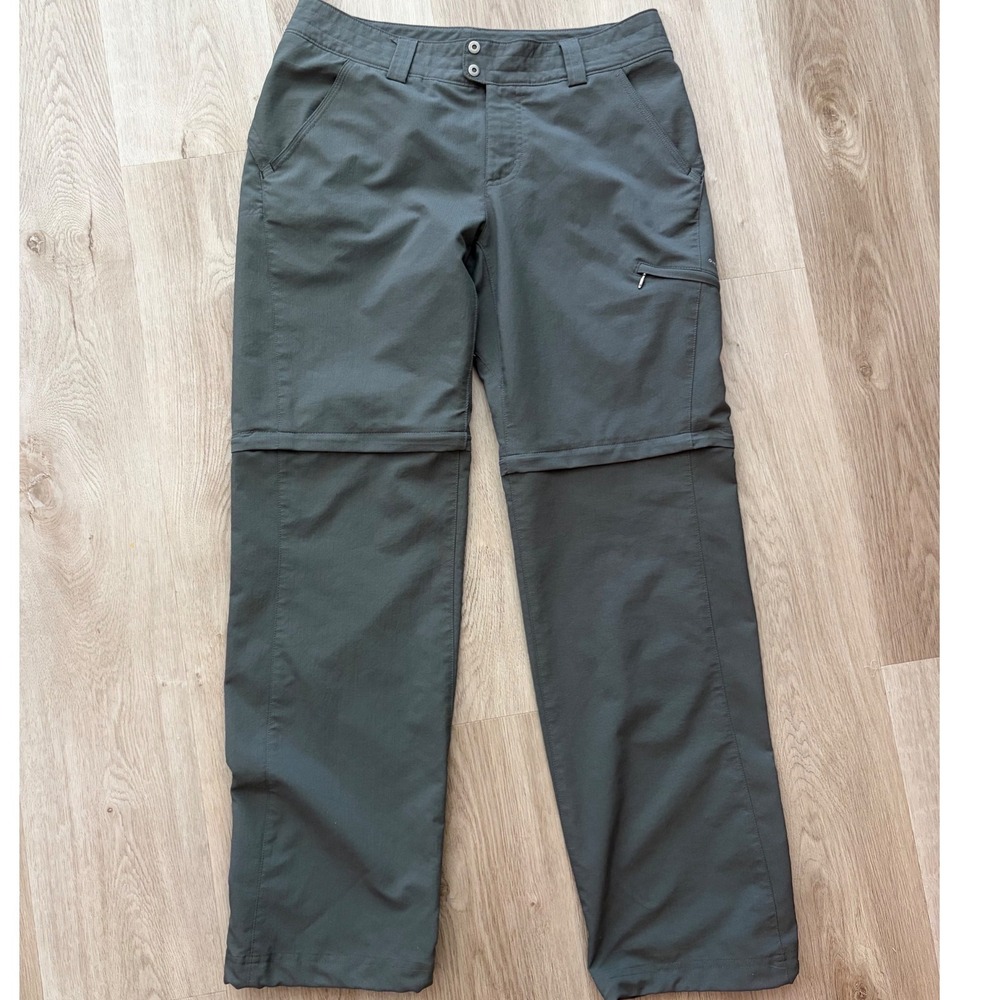 Columbia Titanium Convertible Hiking Pants Womens 10 Grey Zip Off Cargo Outdoor